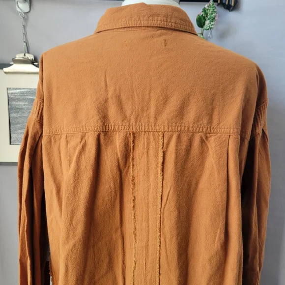 NEW We The Free People Cool & Clean Thermal Waffle Knit Button Down Shirt XS - Picture 5 of 16